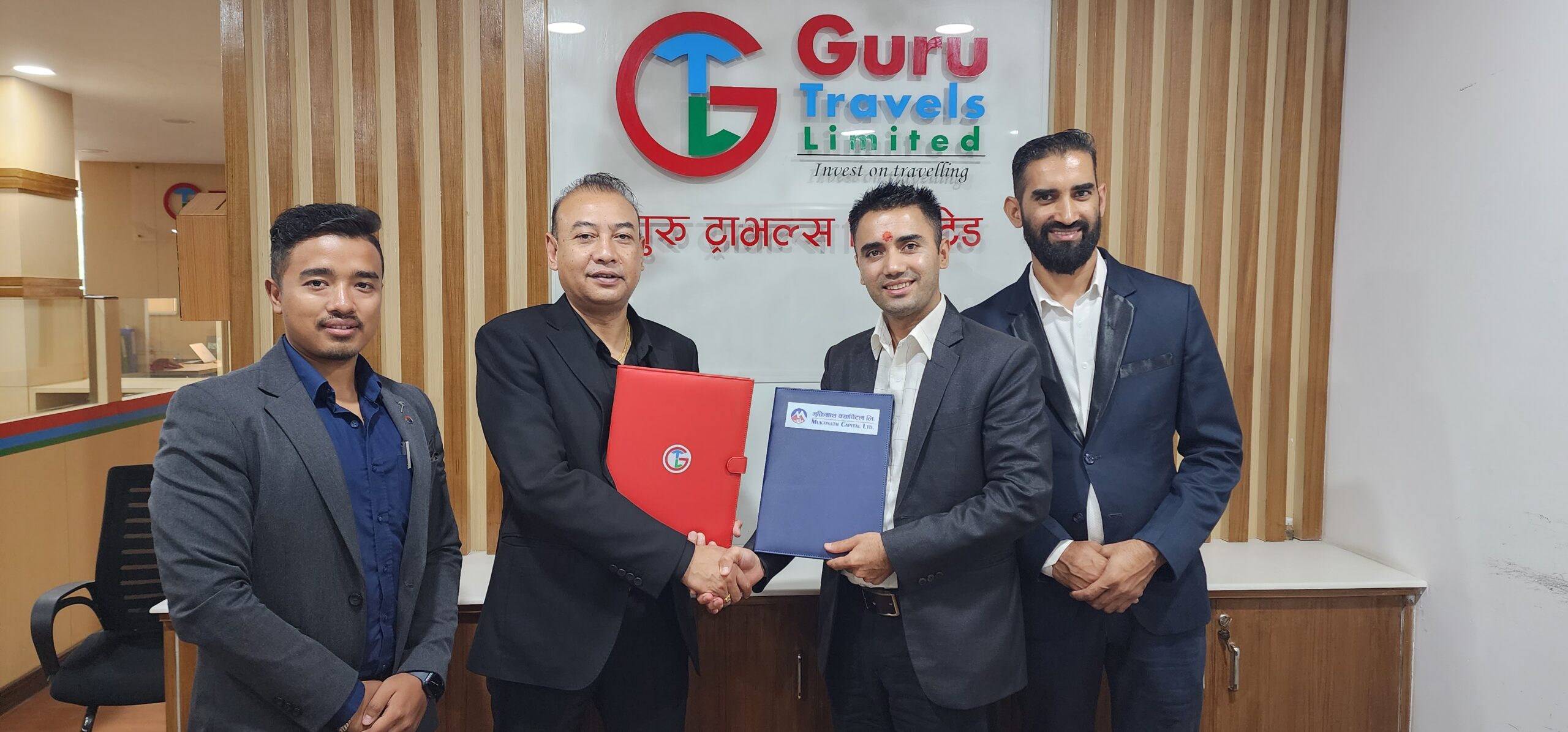मुक्तिनाथ क्यापिटल लिमिटेड तथा गुरु ट्राभल्स लिमिटेडबीच व्यवसायिक सहकार्य सहमति