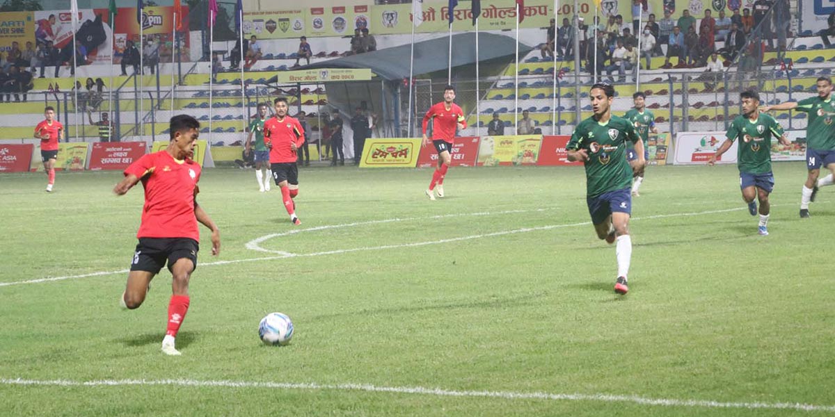 विराट गोल्डकप : आर्मीलाई पराजित गर्दै एनआरटी क्वाटरफाइनलमा