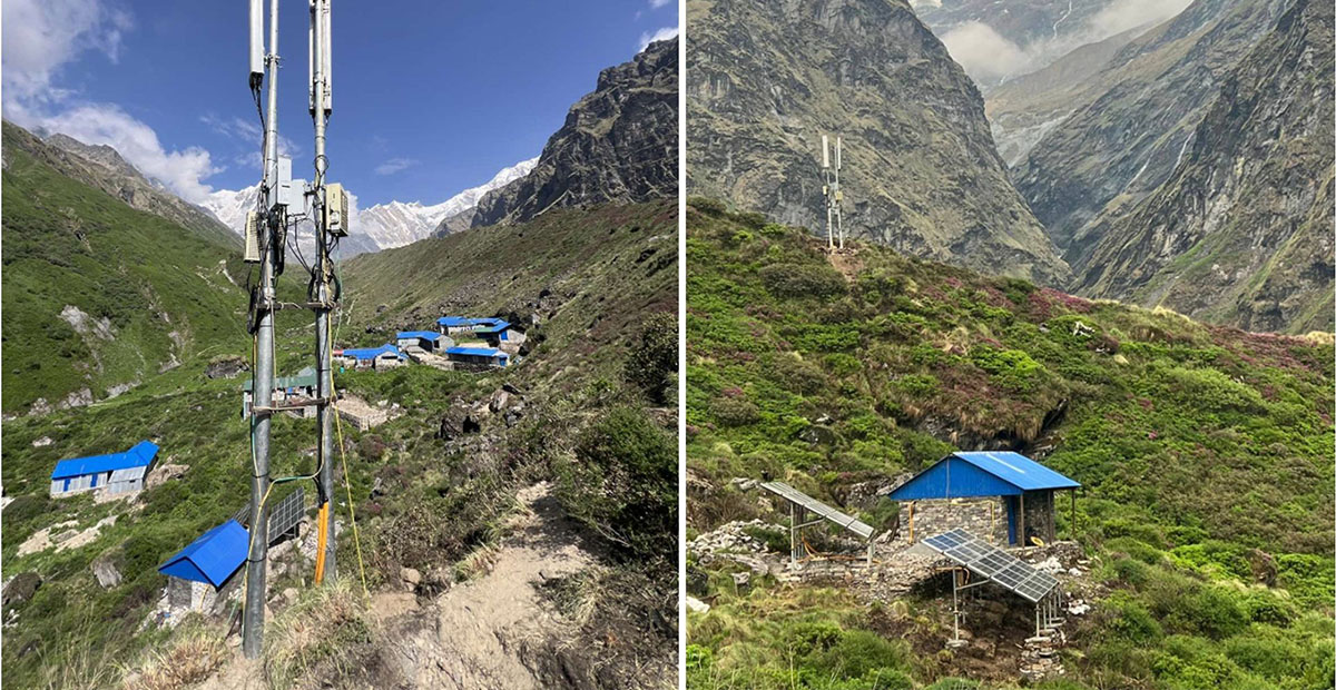 नेपाल टेलिकमद्धारा अन्नपुर्ण बेस क्याम्प क्षेत्रमा फोर जी सेवा सुरु
