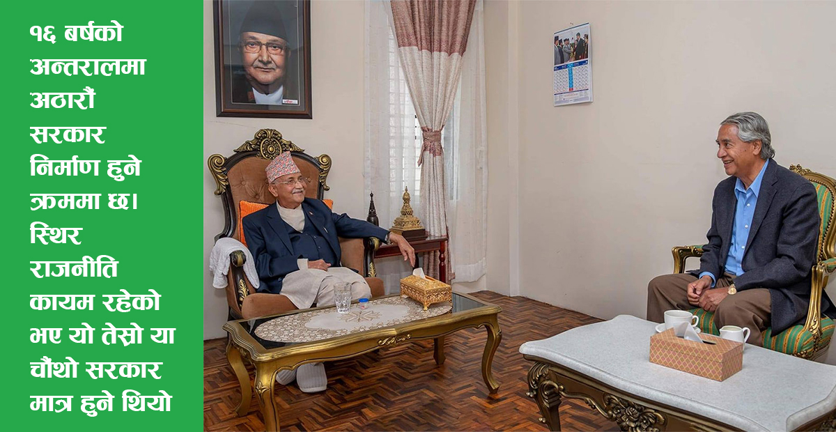१६ बर्ष, १८ सरकार