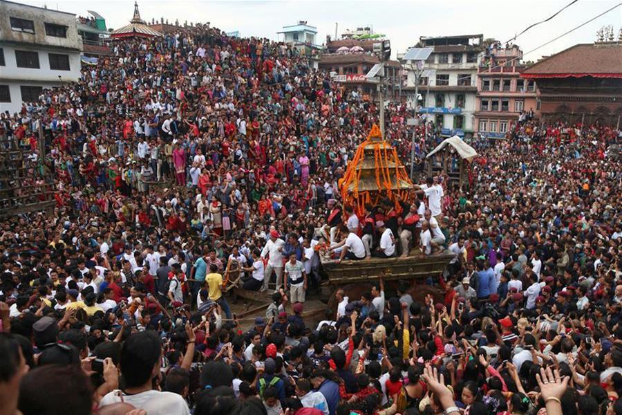 इन्द्रजात्राको लिङ्गो भोटाहिटी पुर्‍याइयो
