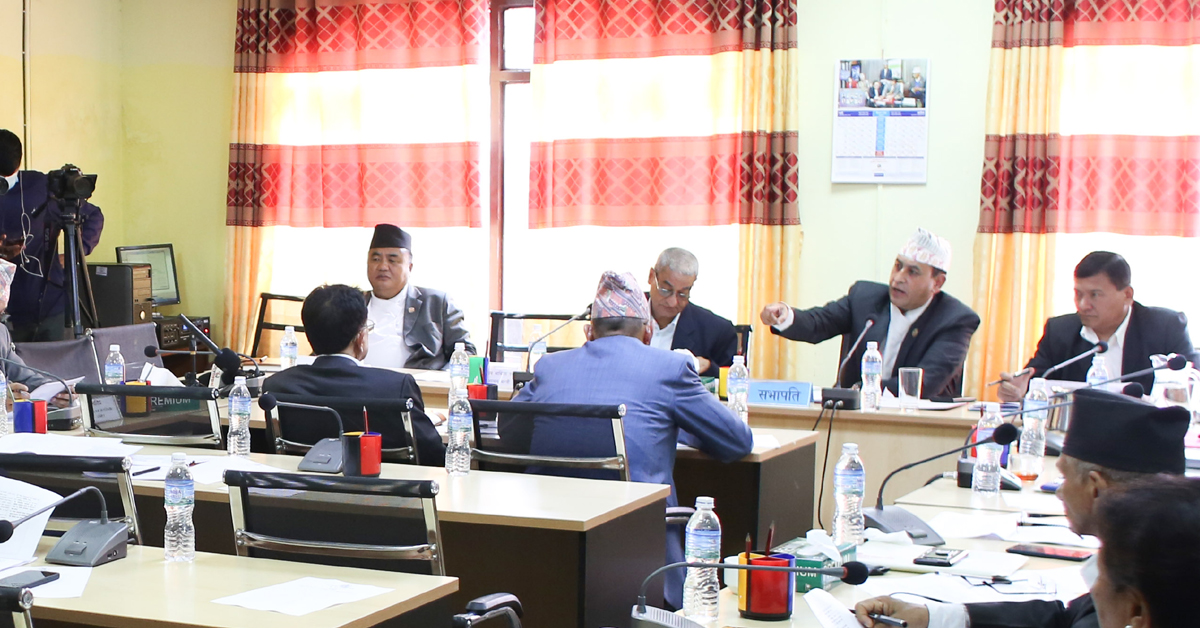 राज्य व्यवस्था तथा सुशासन समितिको बैठक बस्दै
