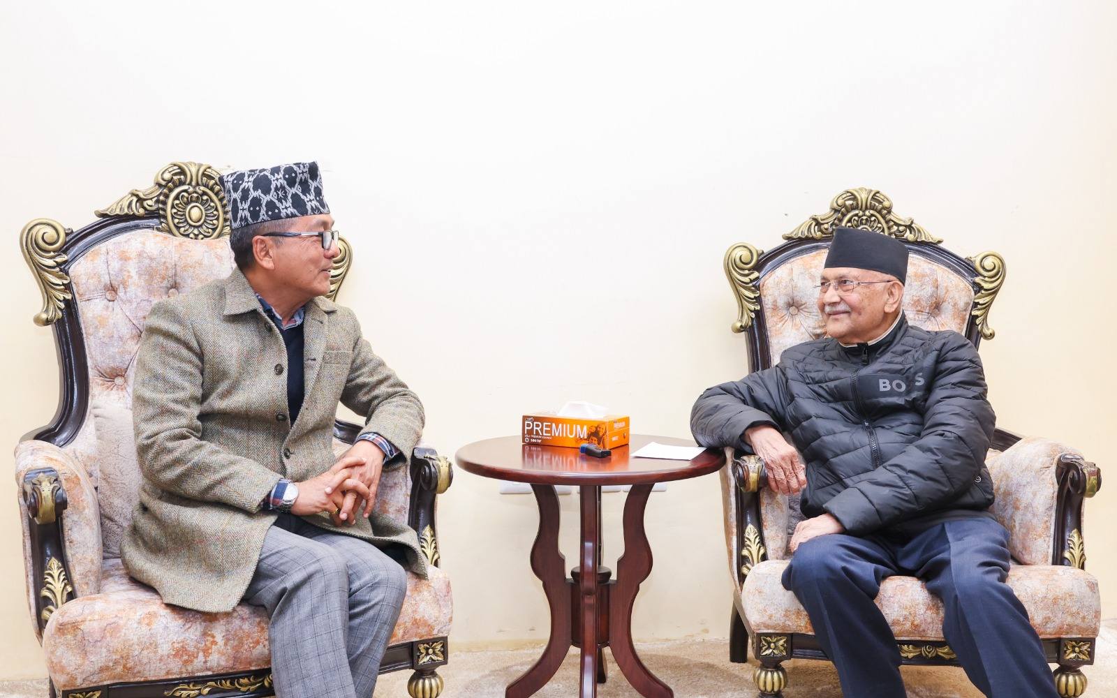 प्रधानमन्त्री ओलीसँग राप्रपा अध्यक्ष लिङदेनको भेटघाट