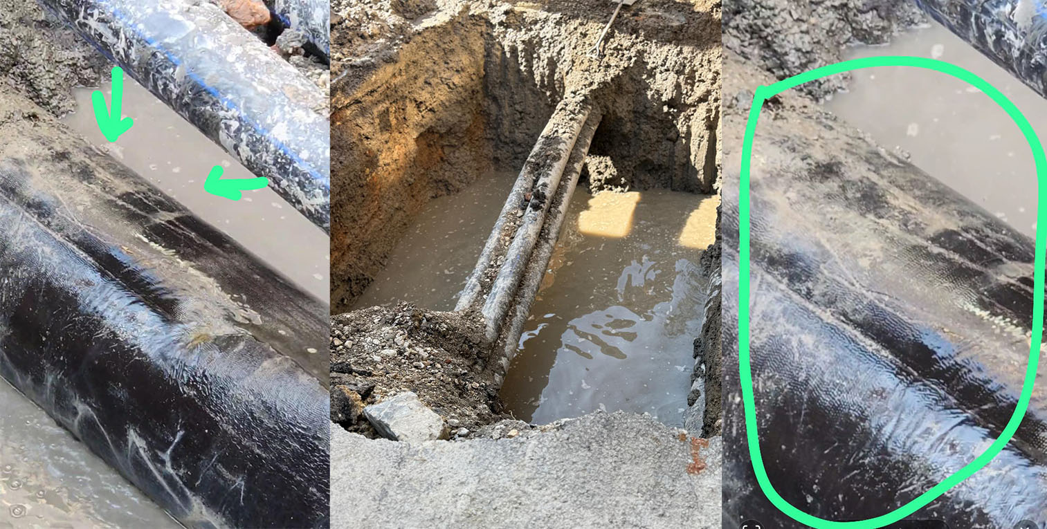 मेलम्चीको पानी थोक वितरण प्रणालीको पाइपलाइनमा क्षति
