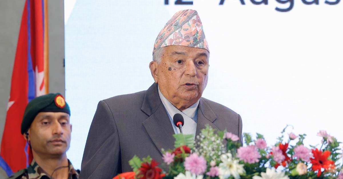 गणतन्त्रको जगमा उभिएर समृद्ध नेपाल बनाउने युगीन अभिभारा युवाहरूको काँधमा आइसकेको छः राष्ट्रपति पौडेल