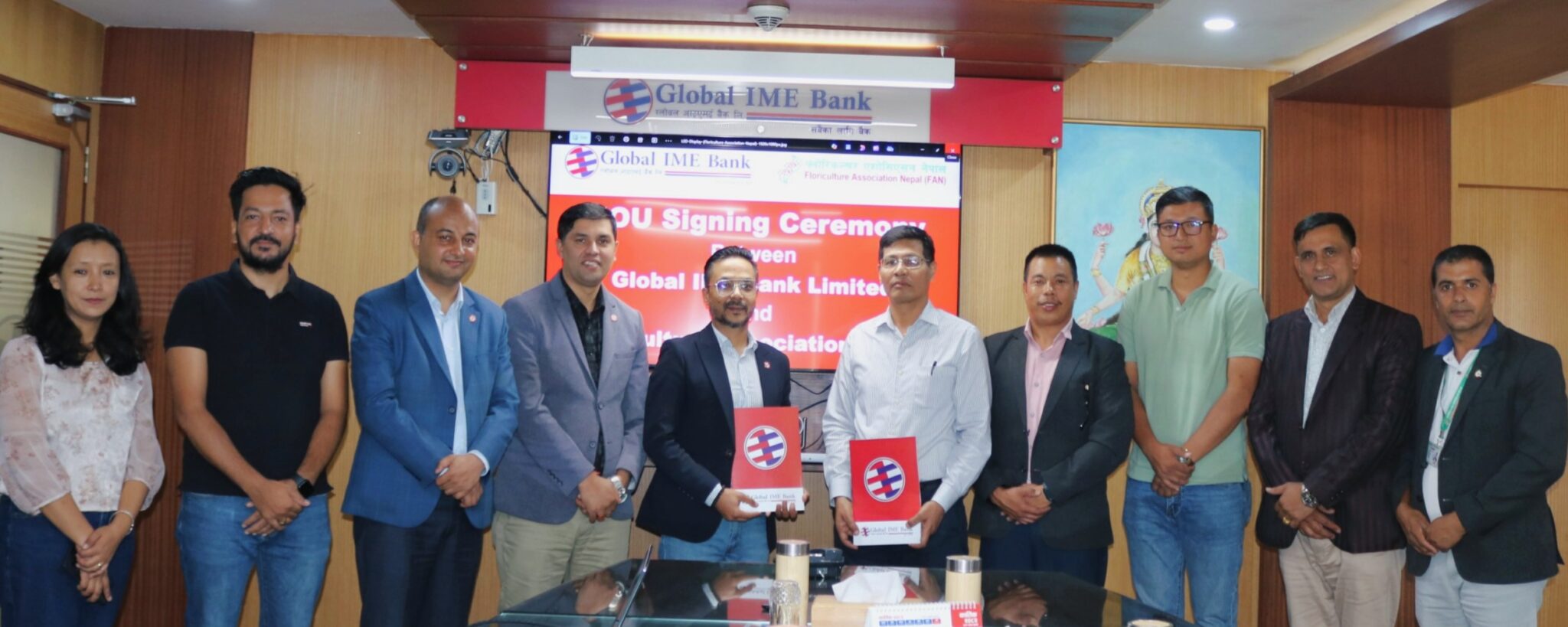 ग्लोबल आइएमई बैंकले पुष्प खेतीका लागि हरितगृह कर्जा दिन