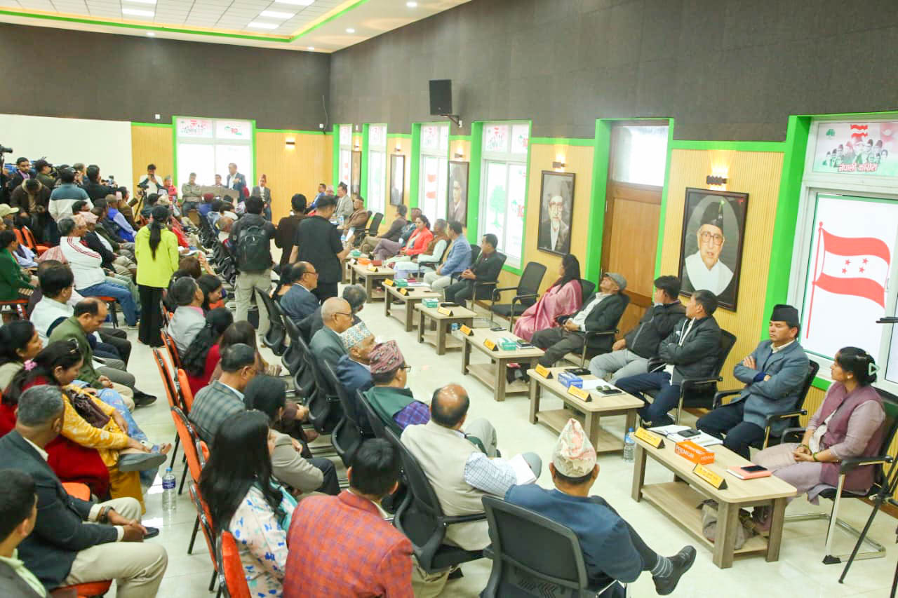 कांग्रेस केन्द्रीय समिति बैठक आज पनि जारी, अधिवेशन मिति प्रस्तावमाथि छलफल