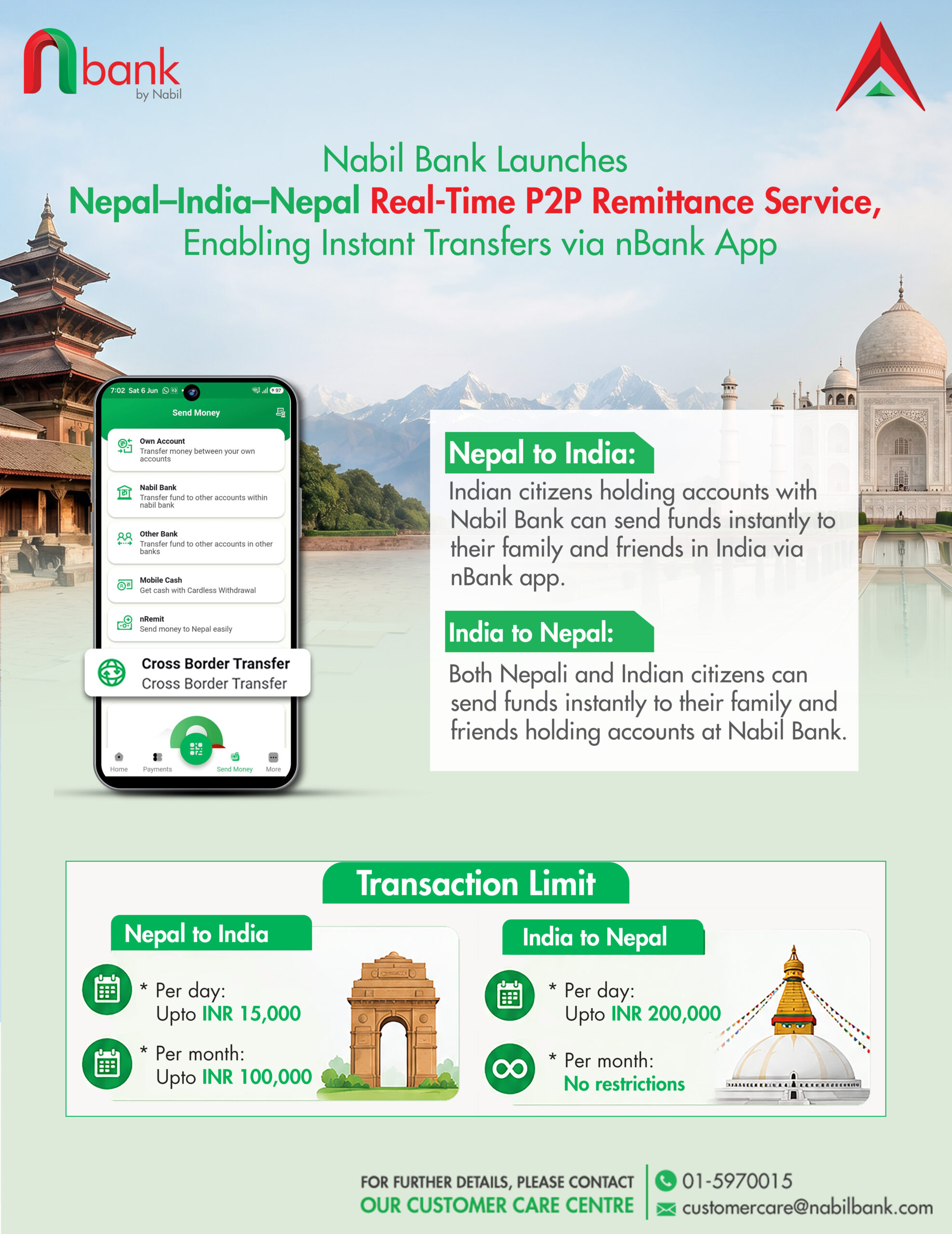 नबिल बैंकद्वारा नेपाल–भारत–नेपाल क्रस–बोर्डर पिटुपी रेमिट्यान्स सेवा सञ्चालन